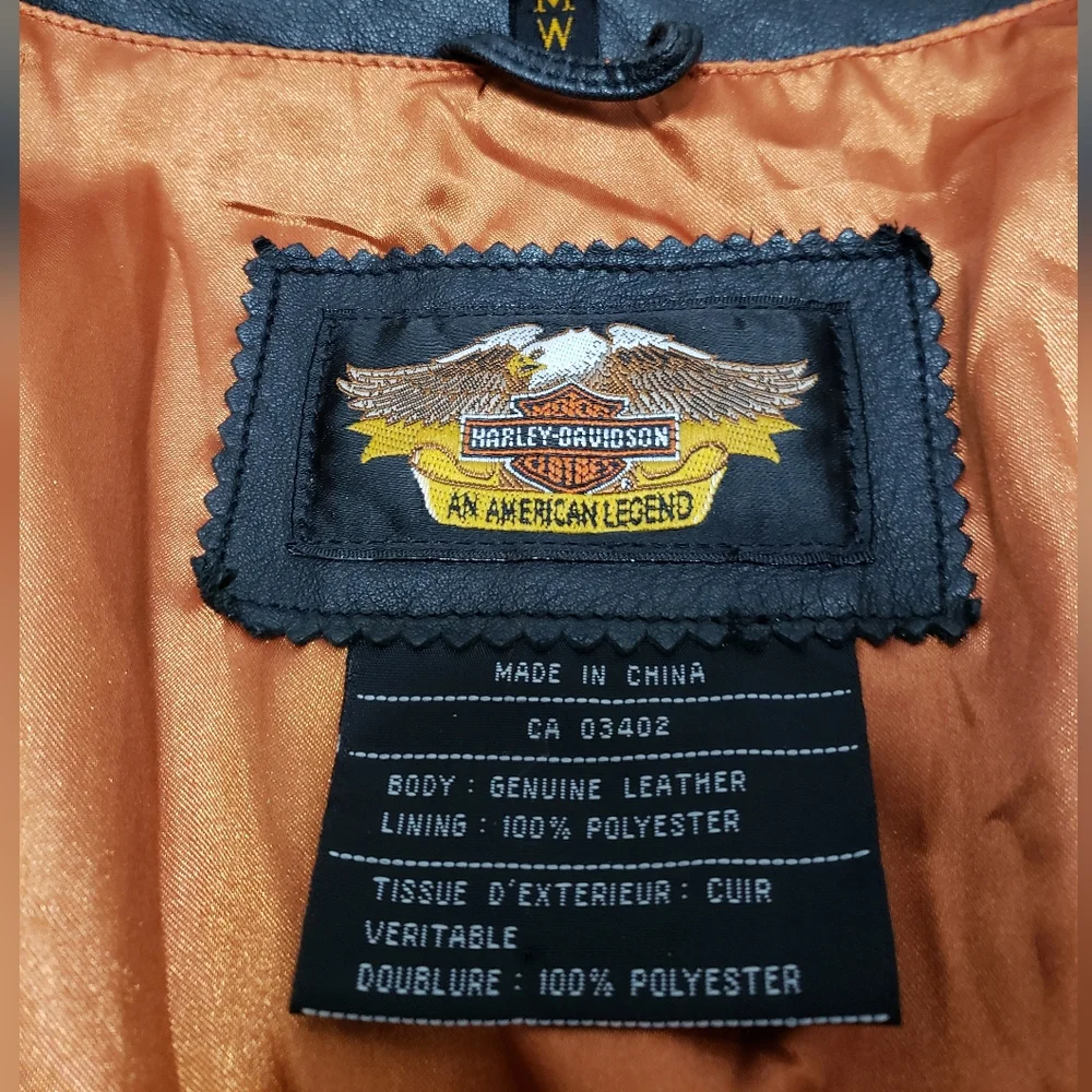 Womens Harley Davidson Leather Vest - Picture 3 of 13